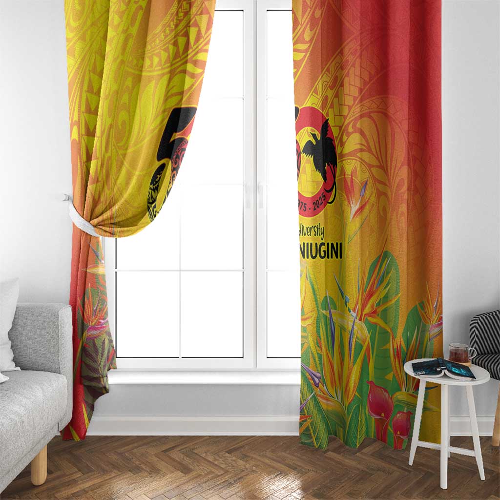 Papua New Guinea Unity in Diversity Window Curtain 50th Indipendens Papua Niugini LT9 - Polynesian Pride