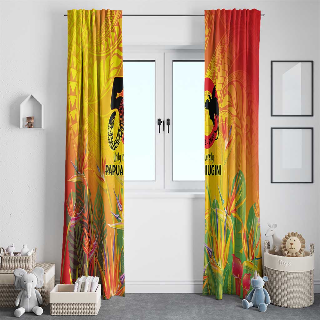 Papua New Guinea Unity in Diversity Window Curtain 50th Indipendens Papua Niugini LT9 - Polynesian Pride