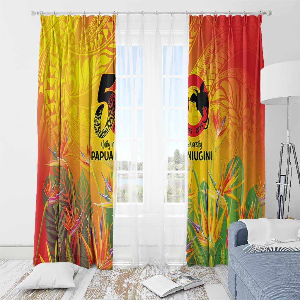Papua New Guinea Unity in Diversity Window Curtain 50th Indipendens Papua Niugini LT9 - Polynesian Pride