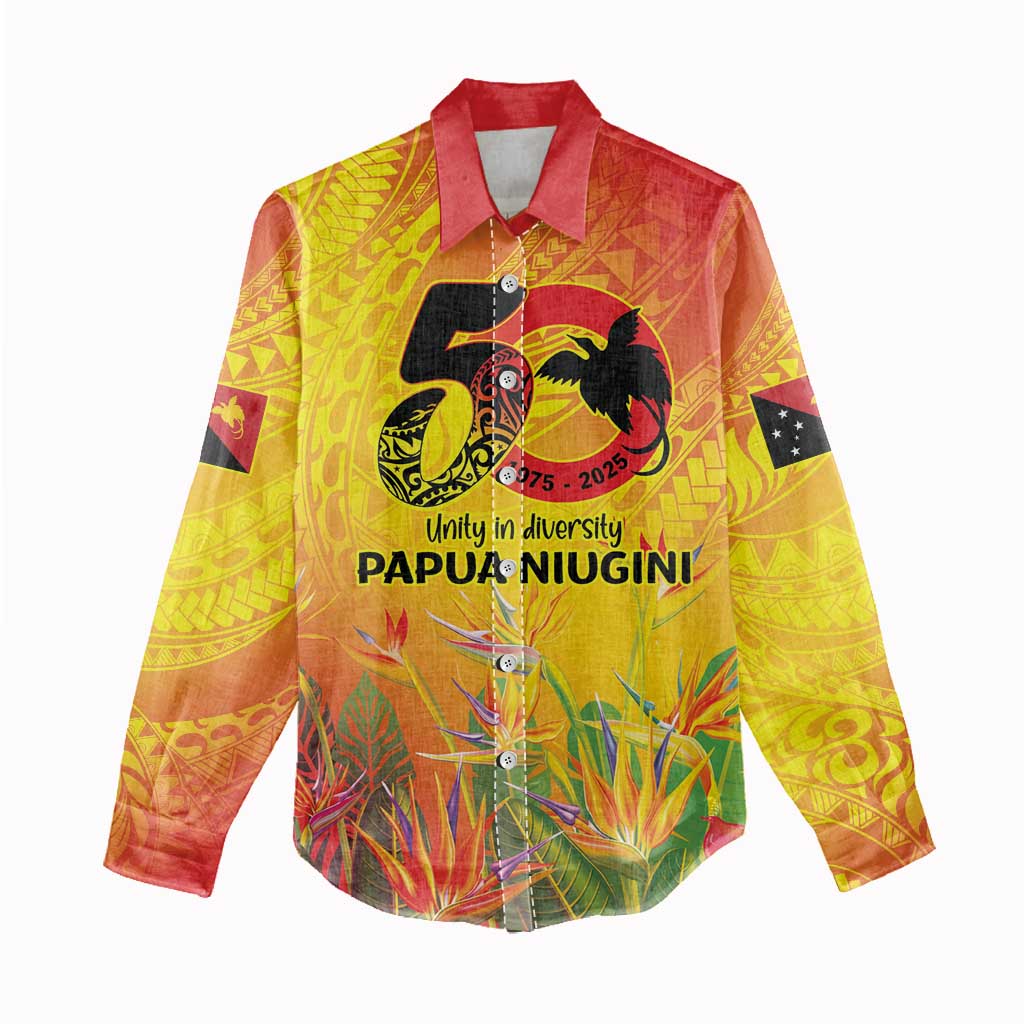 Papua New Guinea Unity in Diversity Women Casual Shirt 50th Indipendens Papua Niugini