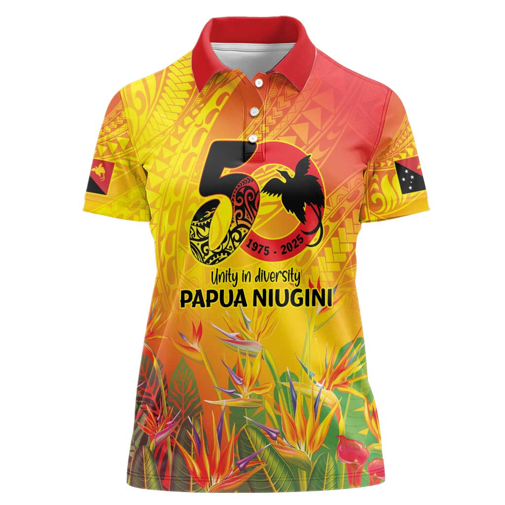 Papua New Guinea Unity in Diversity Women Polo Shirt 50th Indipendens Papua Niugini