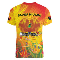 Papua New Guinea Unity in Diversity Women V-Neck T-Shirt 50th Indipendens Papua Niugini LT9 - Polynesian Pride