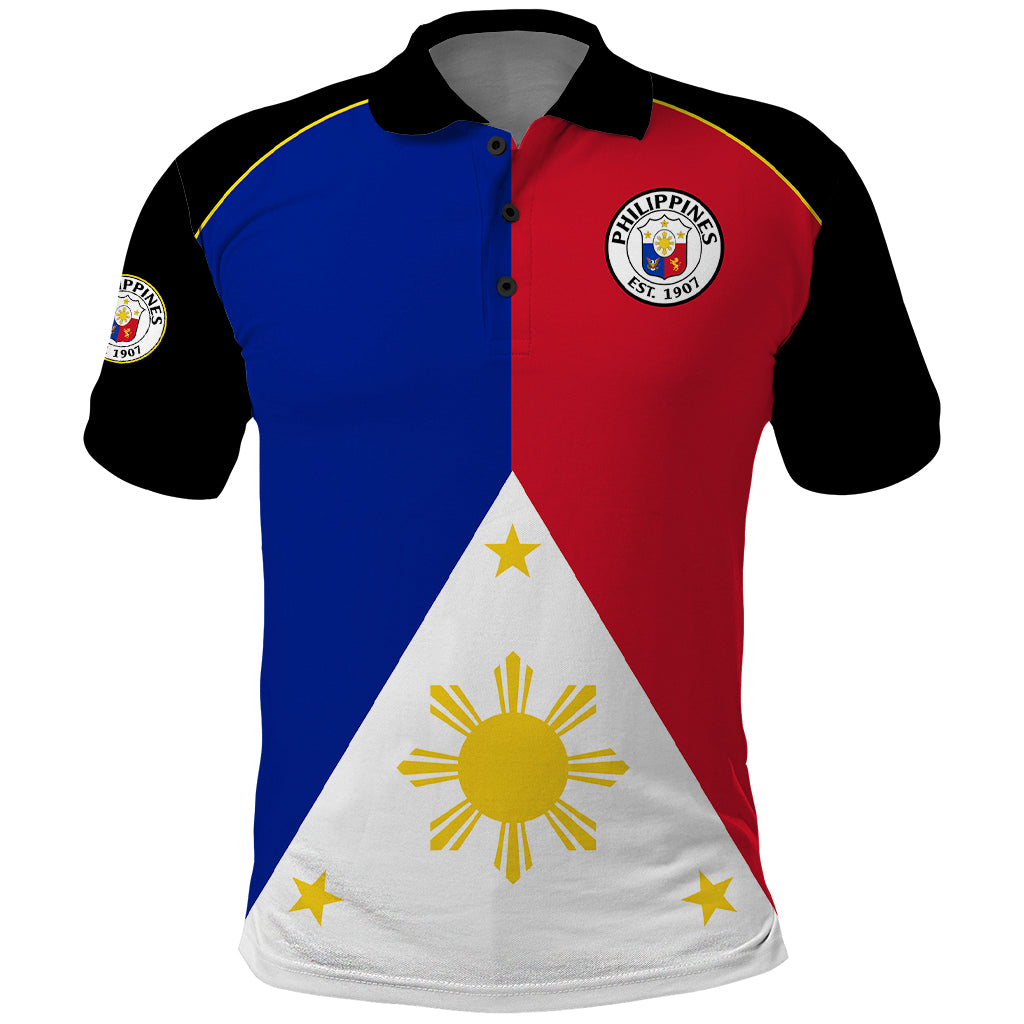 Philippines Concept Home Football Polo Shirt Pilipinas Flag Black Style 2023 LT9 Black - Polynesian Pride