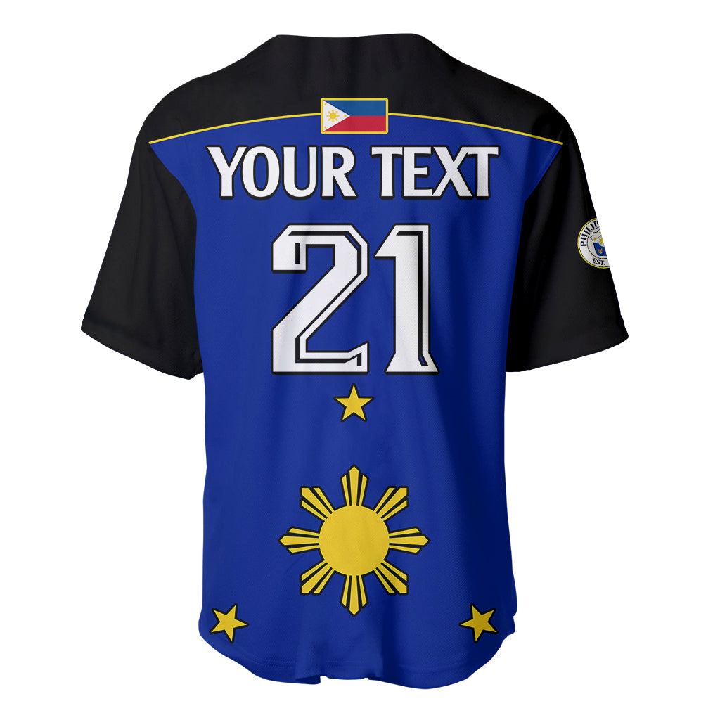(Custom Text And Number) Philippines Concept Home Football Baseball Jersey Pilipinas Flag Black Style 2023 LT9 - Polynesian Pride