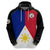 (Custom Text and Number) Philippines Concept Home Football Hoodie Pilipinas Flag Black Style 2023 LT9 - Polynesian Pride