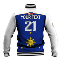 (Custom Text And Number) Philippines Concept Home Football Baseball Jacket Pilipinas Flag White Style 2023 LT9 - Polynesian Pride