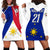 (Custom Text And Number) Philippines Concept Home Football Hoodie Dress Pilipinas Flag White Style 2023 LT9 - Polynesian Pride