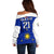 (Custom Text And Number) Philippines Concept Home Football Off Shoulder Sweater Pilipinas Flag White Style 2023 LT9 - Polynesian Pride