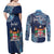 Personalised Fiji 54th Anniversary Couples Matching Off Shoulder Maxi Dress and Long Sleeve Button Shirt Siga Ni Bula Galala Marautaki O Viti LT9