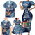 Personalised Fiji 54th Anniversary Family Matching Short Sleeve Bodycon Dress and Hawaiian Shirt Siga Ni Bula Galala Marautaki O Viti LT9