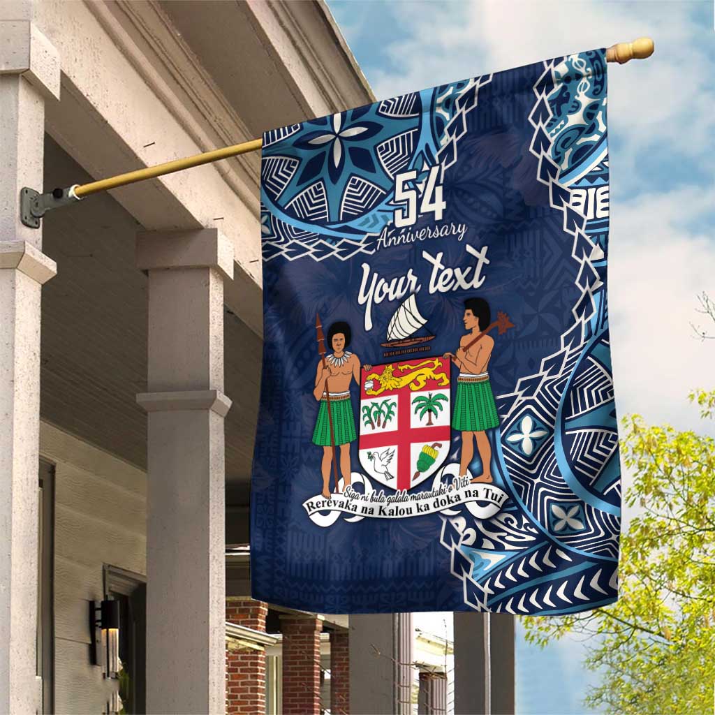 Personalised Fiji 54th Anniversary Garden Flag Siga Ni Bula Galala Marautaki O Viti LT9