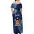 Personalised Fiji 54th Anniversary Off Shoulder Maxi Dress Siga Ni Bula Galala Marautaki O Viti LT9