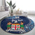 Personalised Fiji 54th Anniversary Round Carpet Siga Ni Bula Galala Marautaki O Viti