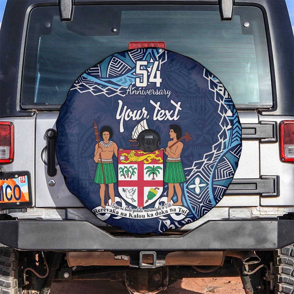 Personalised Fiji 54th Anniversary Spare Tire Cover Siga Ni Bula Galala Marautaki O Viti LT9