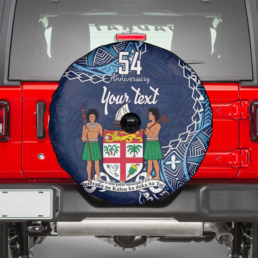 Personalised Fiji 54th Anniversary Spare Tire Cover Siga Ni Bula Galala Marautaki O Viti LT9