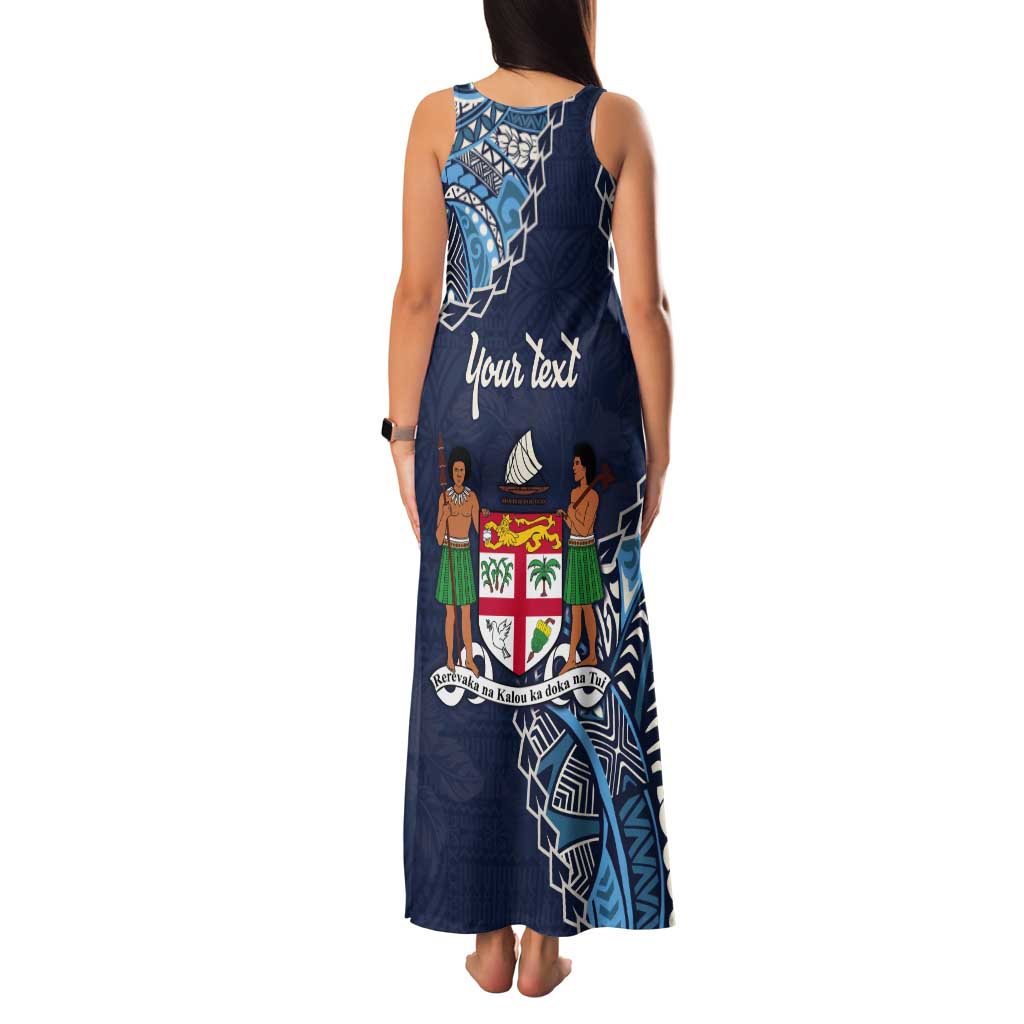 Personalised Fiji 54th Anniversary Tank Maxi Dress Siga Ni Bula Galala Marautaki O Viti LT9