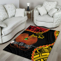 Personalised Papua New Guinea 49th Anniversary Area Rug Hapi De bilong Indipendens Papua Niugini