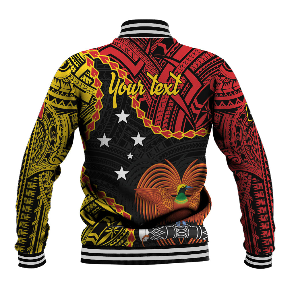 Personalised Papua New Guinea 49th Anniversary Baseball Jacket Hapi De bilong Indipendens Papua Niugini LT9 - Polynesian Pride