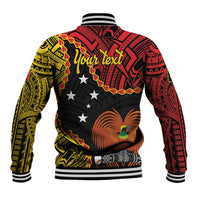 Personalised Papua New Guinea 49th Anniversary Baseball Jacket Hapi De bilong Indipendens Papua Niugini LT9 - Polynesian Pride