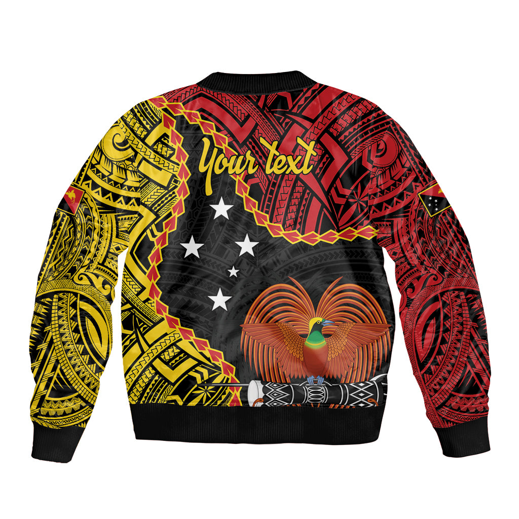 Personalised Papua New Guinea 49th Anniversary Bomber Jacket Hapi De bilong Indipendens Papua Niugini LT9 - Polynesian Pride