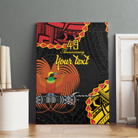 Personalised Papua New Guinea 49th Anniversary Canvas Wall Art Hapi De bilong Indipendens Papua Niugini LT9 - Polynesian Pride