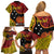 Personalised Papua New Guinea 49th Anniversary Family Matching Off Shoulder Short Dress and Hawaiian Shirt Hapi De bilong Indipendens Papua Niugini