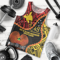 Personalised Papua New Guinea 49th Anniversary Men Tank Top Hapi De bilong Indipendens Papua Niugini LT9 - Polynesian Pride