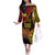 Personalised Papua New Guinea 49th Anniversary Off The Shoulder Long Sleeve Dress Hapi De bilong Indipendens Papua Niugini