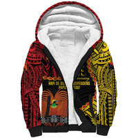 Personalised Papua New Guinea 49th Anniversary Sherpa Hoodie Hapi De bilong Indipendens Papua Niugini LT9 Unisex Black - Polynesian Pride