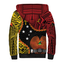 Personalised Papua New Guinea 49th Anniversary Sherpa Hoodie Hapi De bilong Indipendens Papua Niugini LT9 - Polynesian Pride