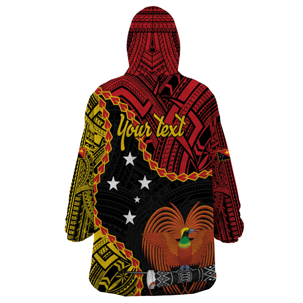 Personalised Papua New Guinea 49th Anniversary Wearable Blanket Hoodie Hapi De bilong Indipendens Papua Niugini LT9 - Polynesian Pride