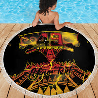 Personalised Papua New Guinea 49th Anniversary Beach Blanket Bird of Paradise Unity In Diversity LT9 - Polynesian Pride
