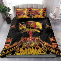 Personalised Papua New Guinea 49th Anniversary Bedding Set Bird of Paradise Unity In Diversity LT9 - Polynesian Pride