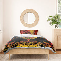 Personalised Papua New Guinea 49th Anniversary Bedding Set Bird of Paradise Unity In Diversity LT9 - Polynesian Pride