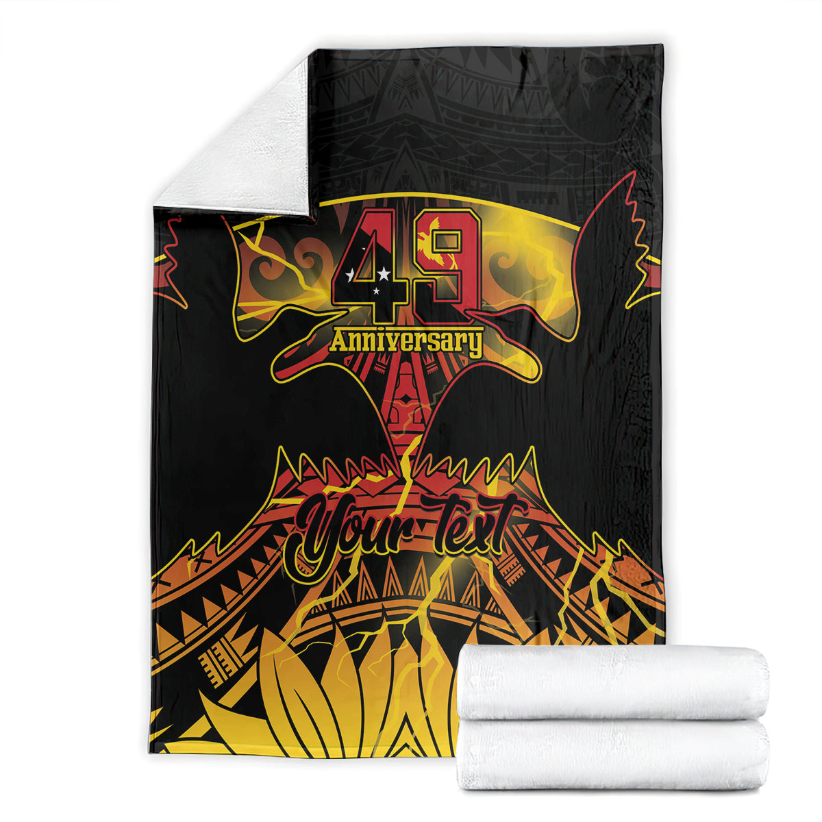 Personalised Papua New Guinea 49th Anniversary Blanket Bird of Paradise Unity In Diversity LT9 - Polynesian Pride