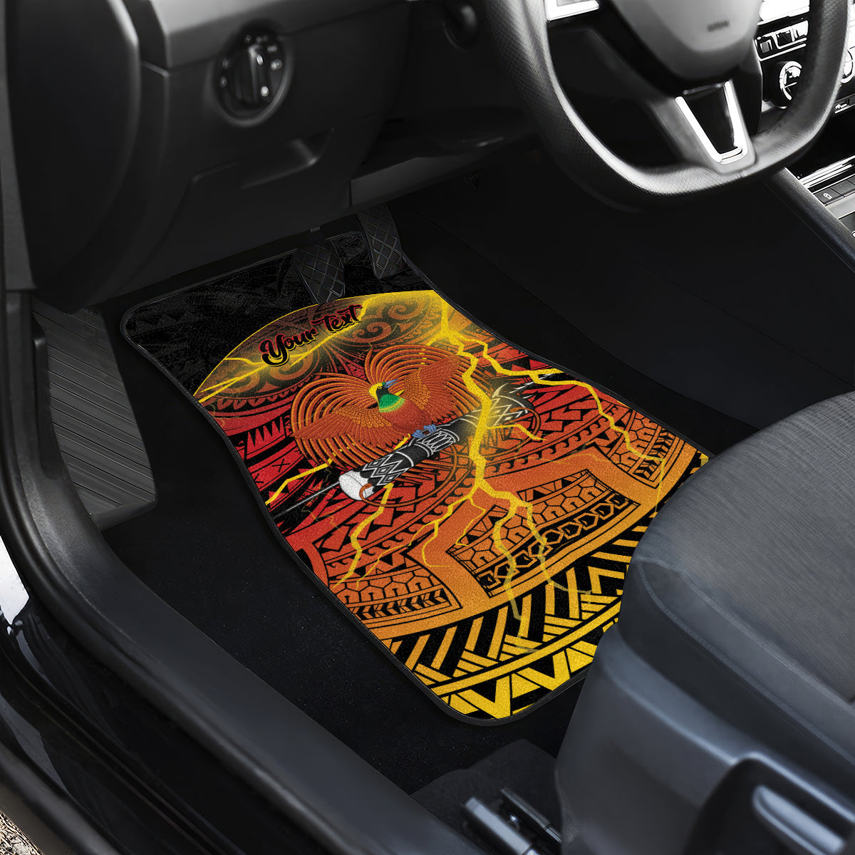 Personalised Papua New Guinea 49th Anniversary Car Mats Bird of Paradise Unity In Diversity LT9 - Polynesian Pride