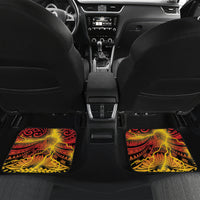 Personalised Papua New Guinea 49th Anniversary Car Mats Bird of Paradise Unity In Diversity LT9 Set 2pcs - Back Black - Polynesian Pride