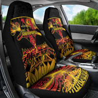 Personalised Papua New Guinea 49th Anniversary Car Seat Cover Bird of Paradise Unity In Diversity