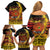 Personalised Papua New Guinea 49th Anniversary Family Matching Off Shoulder Short Dress and Hawaiian Shirt Bird of Paradise Unity In Diversity