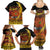 Personalised Papua New Guinea 49th Anniversary Family Matching Summer Maxi Dress and Hawaiian Shirt Bird of Paradise Unity In Diversity