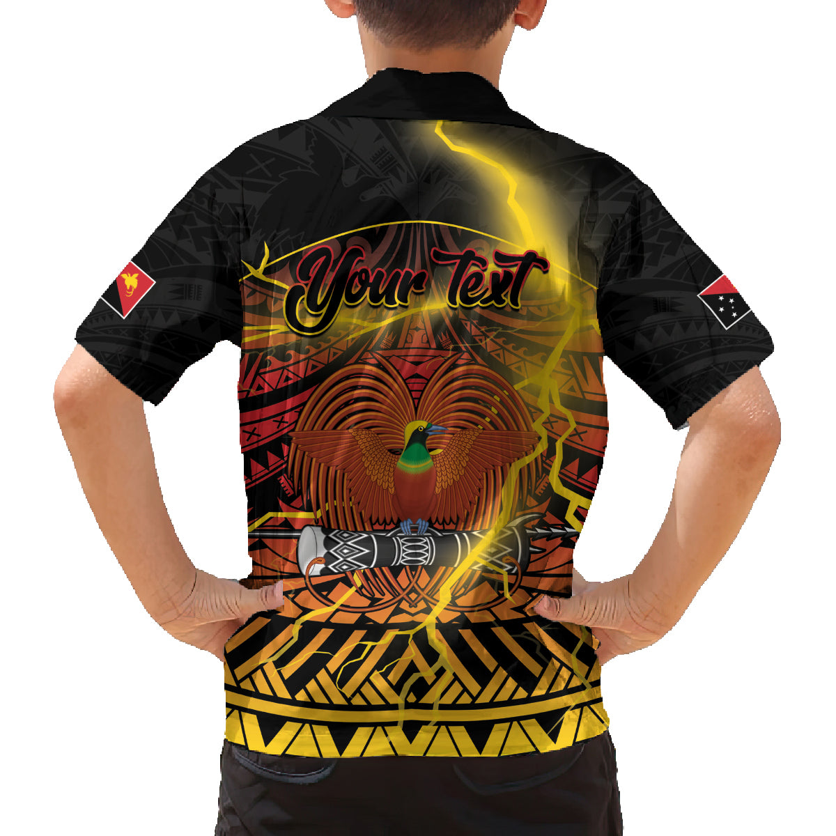 Personalised Papua New Guinea 49th Anniversary Family Matching Tank Maxi Dress and Hawaiian Shirt Bird of Paradise Unity In Diversity LT9 - Polynesian Pride