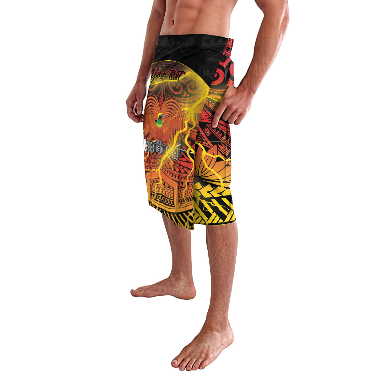 Personalised Papua New Guinea 49th Anniversary Lavalava Bird of Paradise Unity In Diversity LT9 - Polynesian Pride