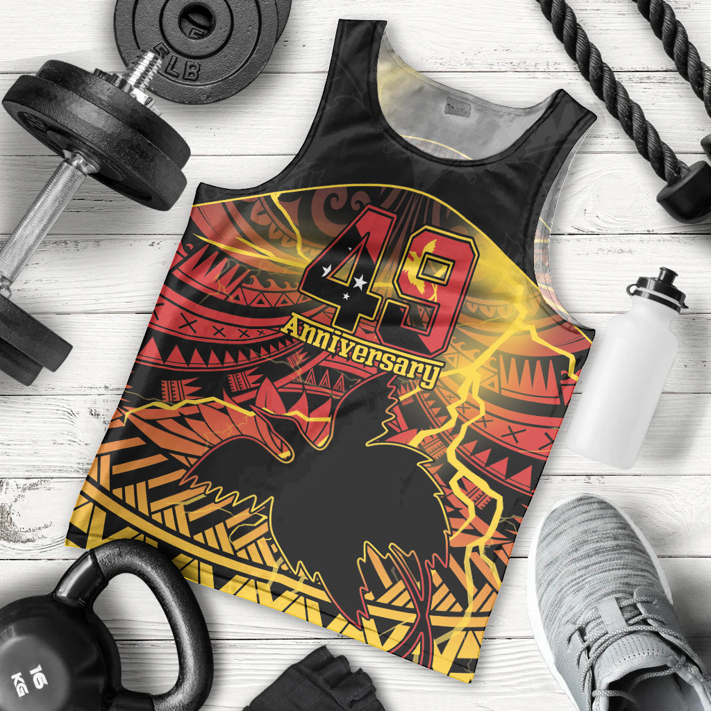 Personalised Papua New Guinea 49th Anniversary Men Tank Top Bird of Paradise Unity In Diversity LT9 - Polynesian Pride