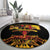 Personalised Papua New Guinea 49th Anniversary Round Carpet Bird of Paradise Unity In Diversity