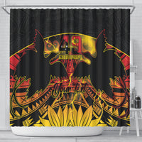 Personalised Papua New Guinea 49th Anniversary Shower Curtain Bird of Paradise Unity In Diversity