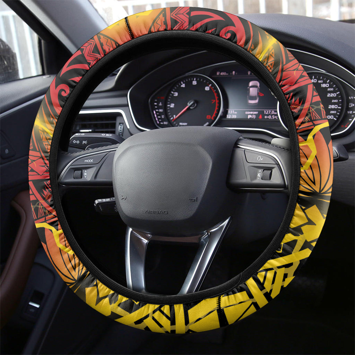 Papua New Guinea 49th Anniversary Steering Wheel Cover Bird of Paradise Unity In Diversity LT9 - Polynesian Pride