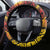 Papua New Guinea 49th Anniversary Steering Wheel Cover Bird of Paradise Unity In Diversity