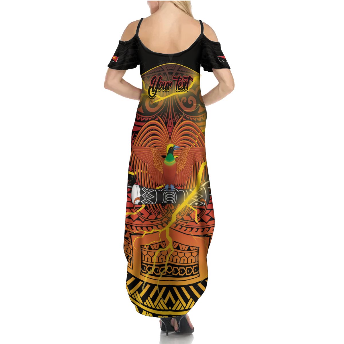 Personalised Papua New Guinea 49th Anniversary Summer Maxi Dress Bird of Paradise Unity In Diversity LT9 - Polynesian Pride