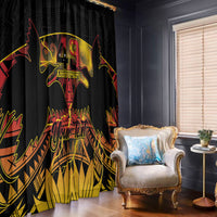 Personalised Papua New Guinea 49th Anniversary Window Curtain Bird of Paradise Unity In Diversity LT9 - Polynesian Pride