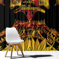 Personalised Papua New Guinea 49th Anniversary Window Curtain Bird of Paradise Unity In Diversity LT9 - Polynesian Pride